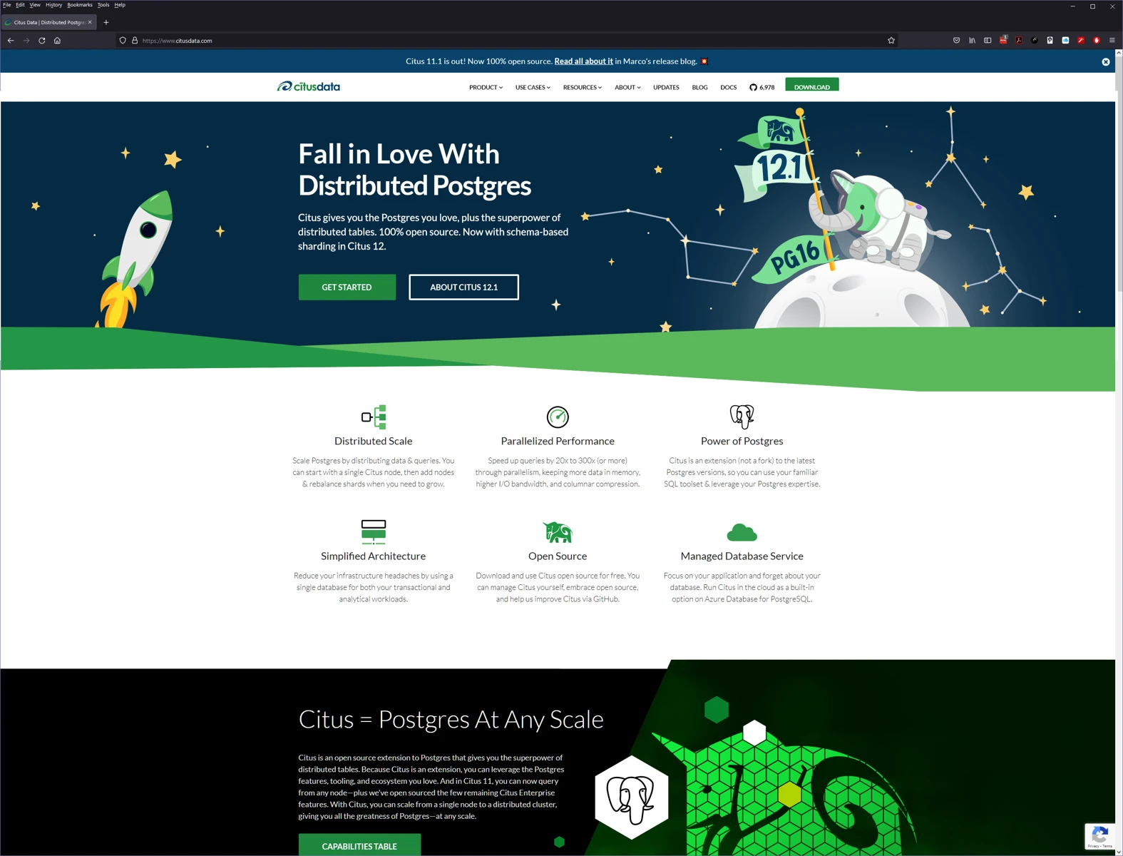 Citus 12.1 — Homepage application · 2023