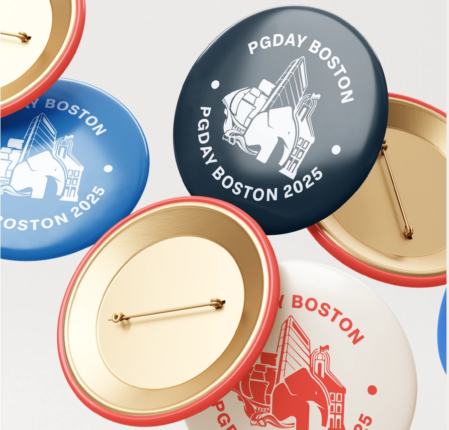 PgDay Boston — pins